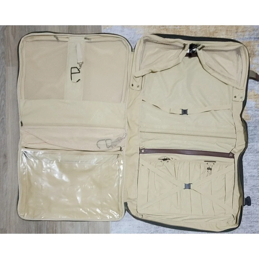 American Tourister Olive Canvas Cordura Shoulder Bag & Matching Hang Garment Bag